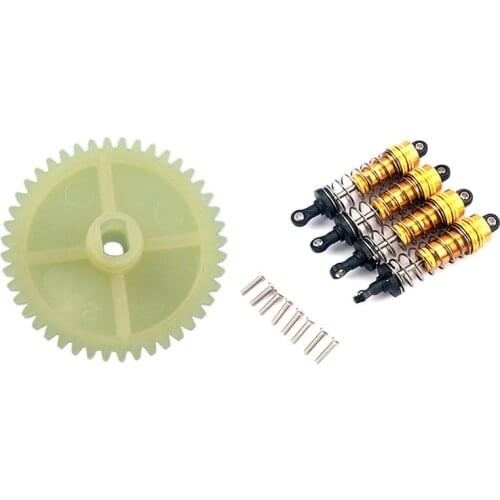 Reduction Gear With 4Pcs Metal Shock Absorber Damper Replacement Accessory For Wltoys 144001 1/14 RC Drift Racing Car