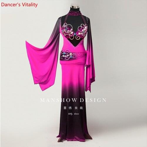 Luxury High-End Custom Belly Dance Suit Sexy New Stage Performance Sexy Bellydance Diamond Oriental Dance Robe