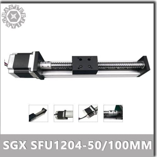 Stage D SFU1204 Ball Screw High Precision effective stroke 50/100mm Linear Guide Rail Linear Actuator System Module SGX sfu1204