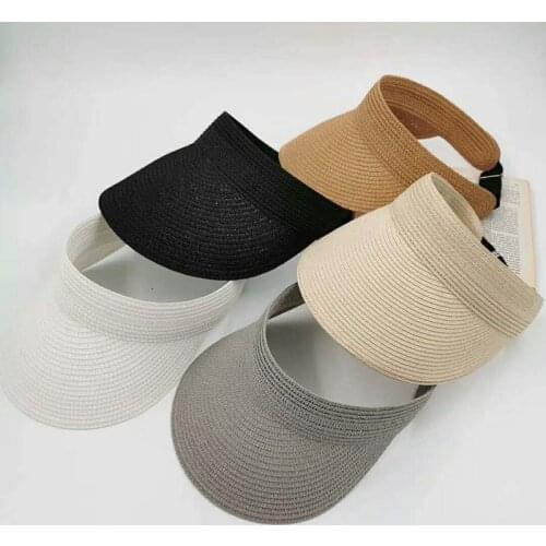 2021 New High Quality Summer Sun Hat Female Sun Hat Empty Top Hat Straw Hat Anti-ultraviolet Sun Hat Adjustable Beach Outdoor