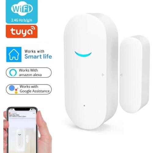 Tuya WiFi Door Sensor Smart Door Open/Closed Detectors Window Sensor Security Alarm Tuya Smart Life APP With Alexa Google Home