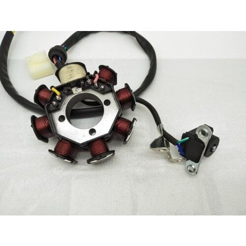 A27 8-Coil Magneto Alternator Stator For -8 Chinese Scooter Moped ATV Go Kart Quad Engine Ignition Stator Magneto 8 Coil 5 Wires