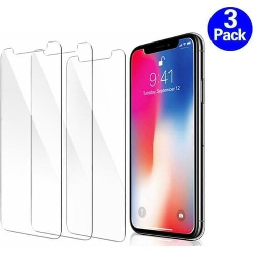 3PCS Glass Screen Protector Mobile Phone Case for IPhone 11 12 Pro Max XS XR X 8 7 6S Plus SE 2020 IPones Phonecase Front Cover
