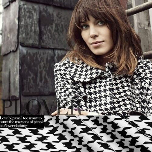 Super wear real high elastic cotton houndstooth pattern printing fabrics knitted fabrics