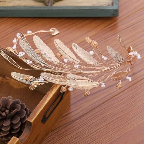 Baroque Big Size Tiara and Crown Bridal Tiaras Plait Pearl Pageant Crown for Party Prom Bride Headbands Wedding Hair Accessories