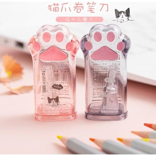 Cute cats claw pencil sharpener kawaii sharpener school supplies stationery student prizes childrens gifts