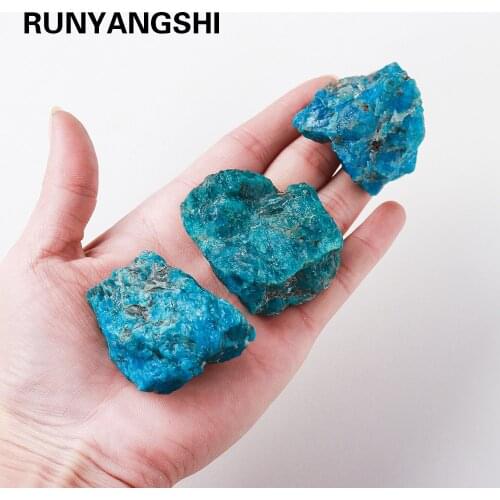 High-quality Blue Quartz Natural Apatite Rough Stones Healing Crystal Specimen Mineral for Garden Decoration