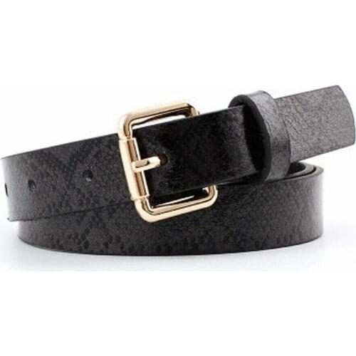 Fashion Women Square Metal Buckle PU Leather Snakeskin Stretch Elastic Band Waist Belt Beige Black Red White Camel
