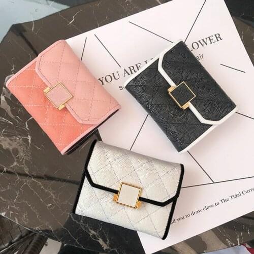 Genuine Leather Womens wallet 2022 Women short Purse Clutches Money Wallets Handbag Handy Passport cover wallet f card holder