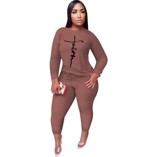 Womens Plus Size Letter Printing Two-piece Suit Sports Jogger Tracksuit Fashion Yoga Outfit All Mathcing Base Dropshipping