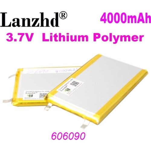 10PCS 3.7V Li polymer battery 4000mAh 90*60*6mm Lithium Soft package batteries For Power Bank Bluetooth Speakers Tablet DVD