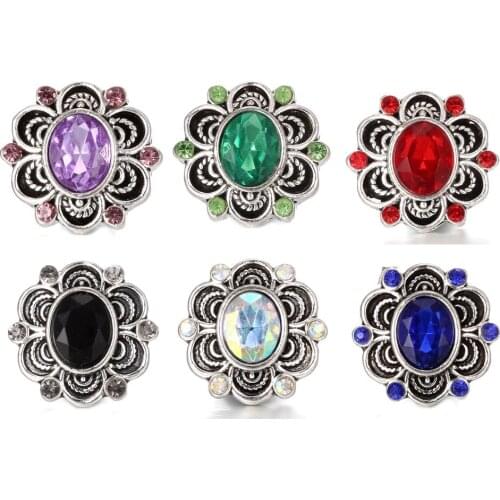 10Pcs/lot Snap 18mm Metal Square Snap Button For Charm Bracelet Womens Fashion DIY jewelry