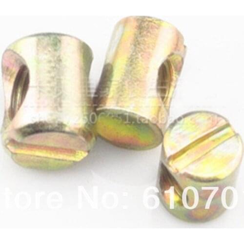 10pcs M8x20mm Barrel Bolts For Beds Cribs Chairs Dowel Slotted Furniture Nuts