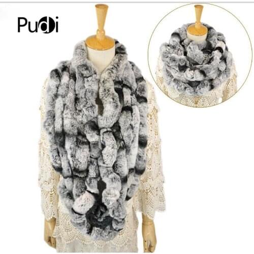 SCR042 100% Real Genuine Rabbit Fur Colorful Scarf Womens Winter Warmer Solid Fashion Scarves