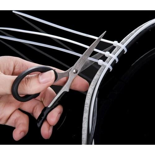 100pcs Self-Locking Nylon Cable Ties Adjustable Assorted Plastic Wires Wrap Zip Ties Fastening Wires Ring Zip Strap 3 Sizes