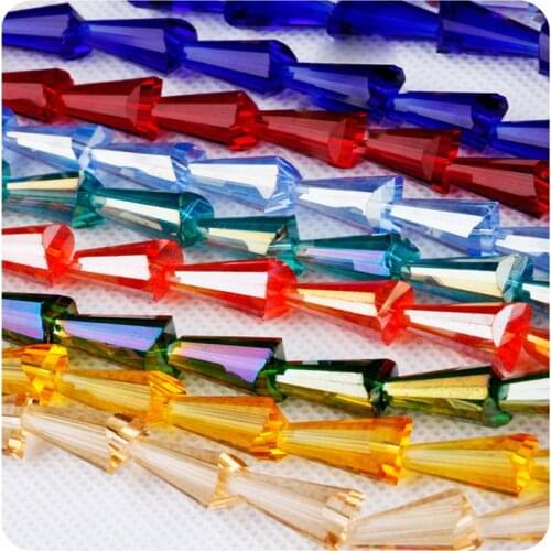 200pcs mix Top quality Tower shape Upscale Austrian crystal beads conical loose bead glass ball 4*8mm.6*12mm.8*16mm bracelet DIY