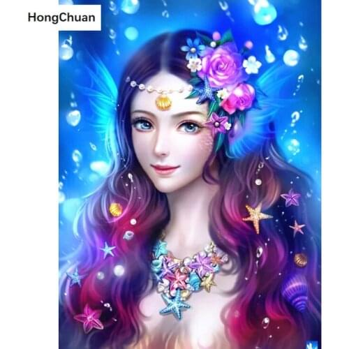 Fast delivery beautiful girl square/round diamondembroidery mosaicDIY 5D diamond painting homedecoration mural cross stitchgifts