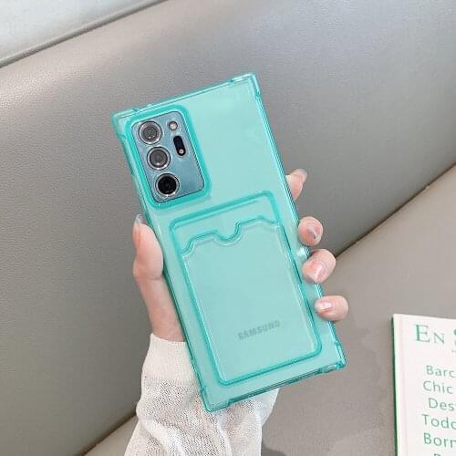 Card Package Shockproof Phone Case For Samsung S21 Ultra S20 FE S10 Plus Note 20 A52 A72 A12 A32 Candy Silicone Protection Cover
