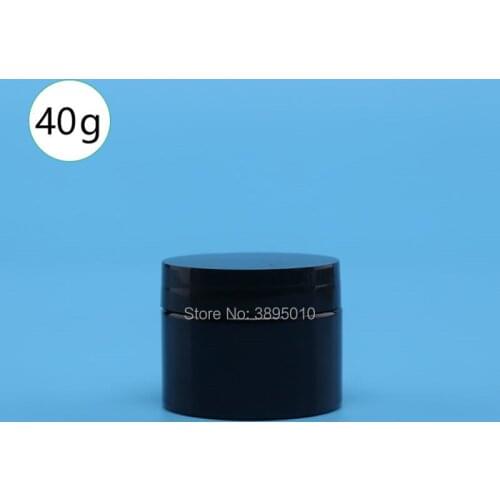 40g black cream Jar with Lid for mask/eye cream/eye shadow plastic jars, cosmetic containers, cosmetic packaging F1064