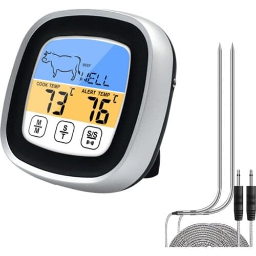 Digital Meat Kitchen BBQ Thermometer Stainless Waterproof Meat Temperature Probe Oven Cooking Temperature Meter