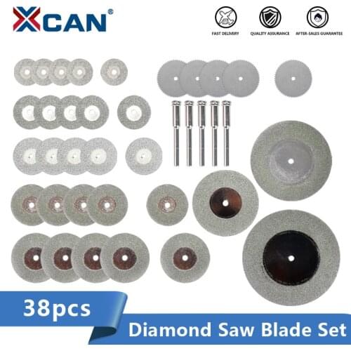 XCAN Diamond Saw Blade Mini Circular Saw Blade 38pcs 16-60mm Diamond Cutting Saw Disc For Dremel Rotary Tools