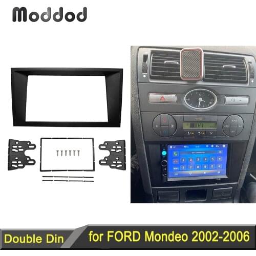 Double Din Fascia For FORD Mondeo 2002-2006 CD Facia Stereo Panel Dash Mount Install Trim Kit Refit Frame