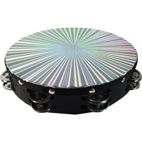 8/10 Inch Tambourine Double Row Metal Jingle Bells Percussion Music Instrument