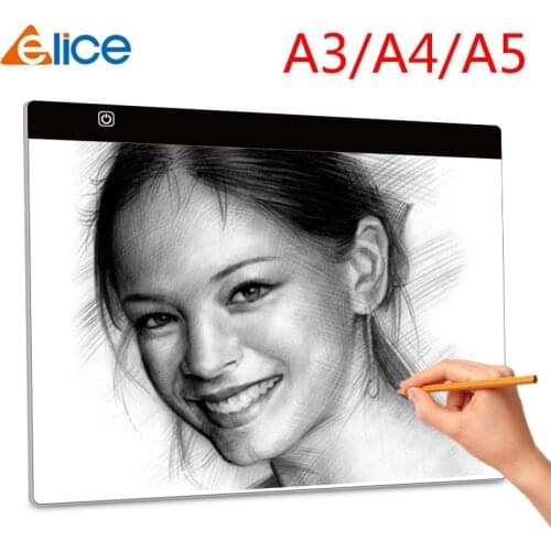 Elice A3 A4 A5 ultra thin LED Drawing Digital Graphics Pad USB LED Light pad drawing tablet Electronic Art Painting Wacom