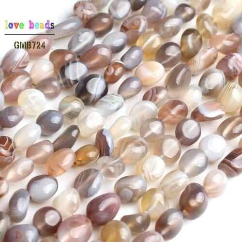 6-8mm Natural Irregular Botswana Sardonyx Agates Beads for Jewelry Making DIY Bracelet 15'Strand Loose Stone Spacer Beads