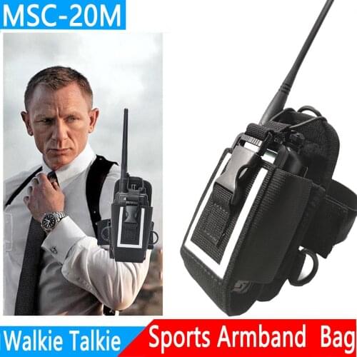New ABBREE MSC-20M Walkie Talkie Fluorescence Big Nylon Case Cover Holder for Baofeng UV-5R UV-9R Plus TYT Woxun Radio