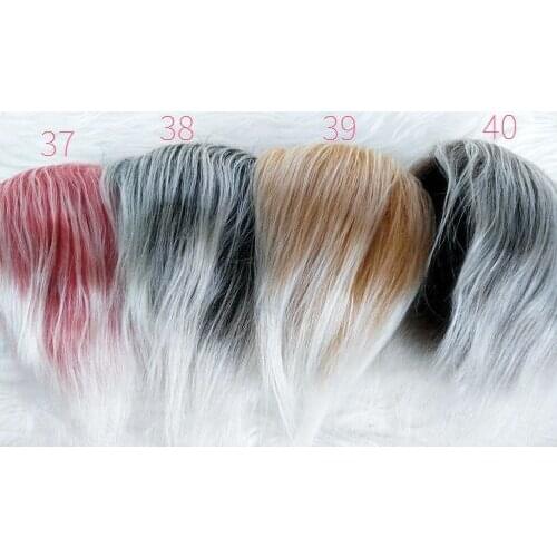 G10-X017 children handmade toy 1/12 1/6 1/3 1/4 uncle Doll wig BJD/SD doll props Accessories DIY pink green color soft wig 1pcs