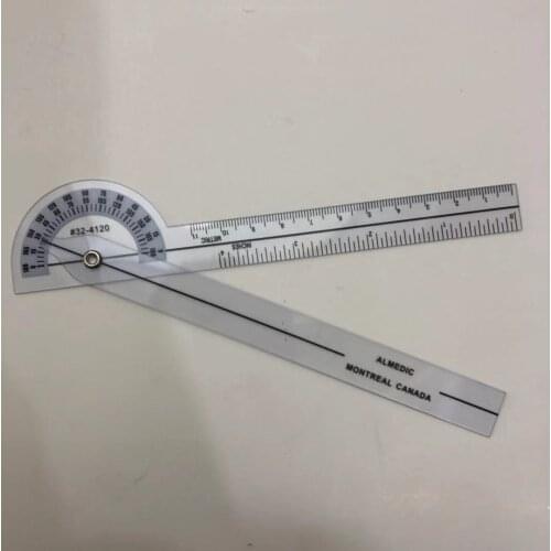 Measuring angle ruler 180° angle ruler Fan-shaped Two-piece degree ruler Pointer angle ruler PVC ruler