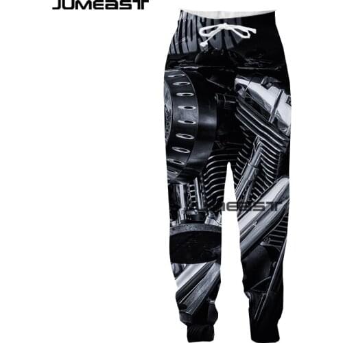 Jumeast Brand Men/Women 3D Printed Cool Motorcycle Casual Long Pants Sport Pullover Length Sweatpants Fashion Spring Trousers