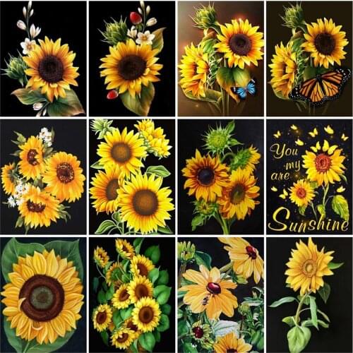CraftArtGo Painting By Numbers Plant painting On Canvas HandPainted Gift Picture By Number Waterfall Kits Home Decoration