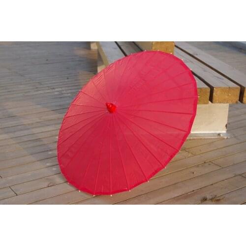 Red Plain Fabric Bamboo Parasol/Umbrella Great For Wedding Party Favor