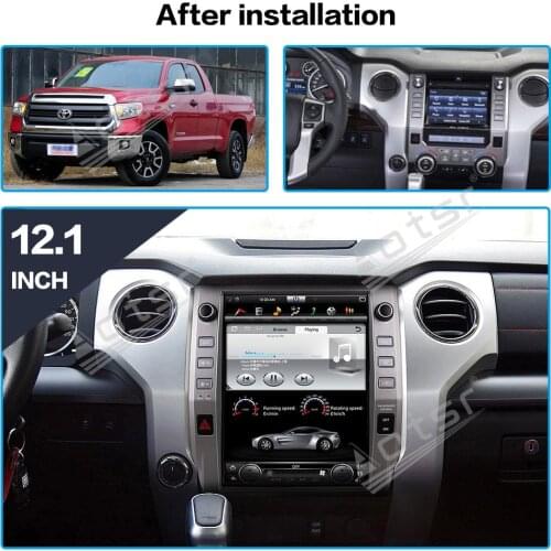 For Toyota Tundra Android Radio Tape Recorder 2014 - 2019 Car Multimedia Player Stereo Head Unit PX6 Tesla Vertical Navi Audio