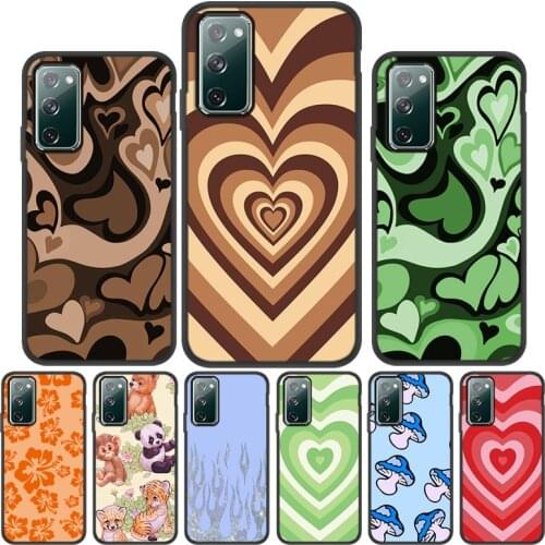 Fashion Love Heart Case For Samsung S21 Plus Case For SamsungS21 Ultra S20 FE S10 S9 Plus S10e S10 Lite Cases Soft Silcone Cover