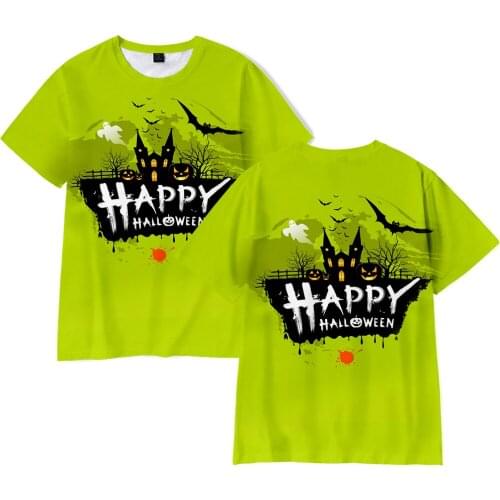 New Happy Halloween T-shirt Men/Women Fashion Casual Hip Hop T shirt 3D Print Happy Halloween T-shrits Boys/Girls Tees Tops