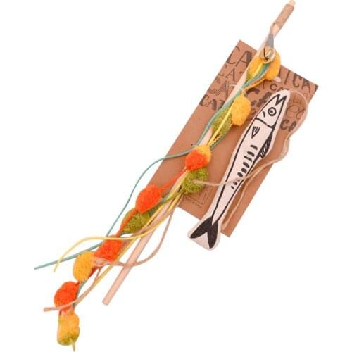 3PCS Cat Teaser Wand Funny Tassel Kitten Wand With Cat Teaser Refill Interactive Pet Toy Plush Kitten Teaser Stick Pet Supplies