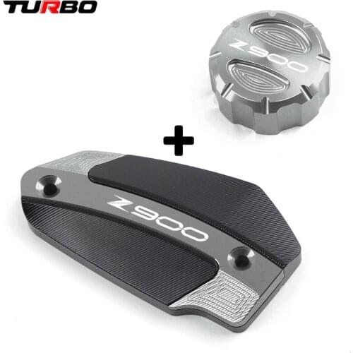 Lastest High Quality For KAWASAKI Z900 2017 2018 2019 2020 Motorcycle Front & Rear Brake Fluid Reservoir Cap Oil Tank Cover