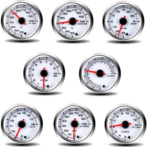 52MM Gauge Tachometer Boost Gauge Water Temp Oil Temperature Oil Press Voltage Air Fuel Ratio EGT Gauge Tacho Voltmeter Holder