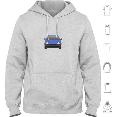 Twingo Smile Hoodies Cute Twingo Vehicle Tango Swing Twist Car Blue Smile Funny Nice French Small Automotive