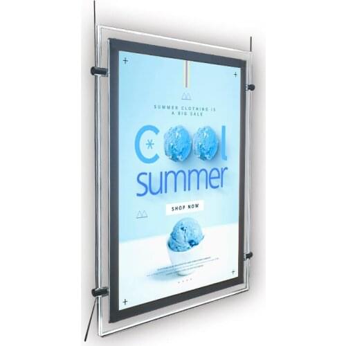 Pack/3units) A3 Double Sided Display Magnetic Front Pane,Wire Cable Real Estate Window Displays for Retailstore,Shopping Mall