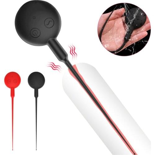 Urethral Vibrator Catheter Toys For Adults 7 Modes Penis Vibrator For Men Soft Urethra Sound Dilator Butt Plug Male Masturbat