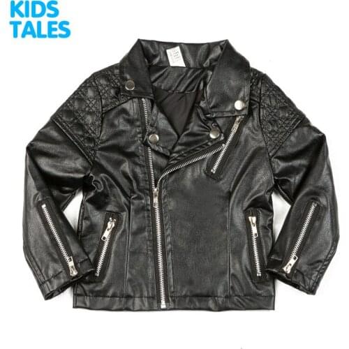 Spring Kids Jacket PU Leather Girls Jackets Clothes Children Outwear For Baby Girls Boys Clothing Coats Costume Unisex 1-7 Years