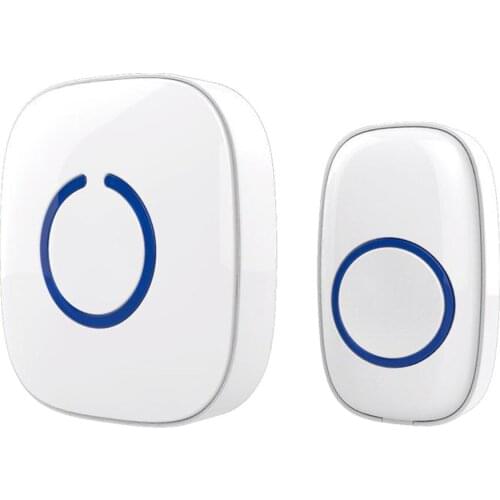 Waterproof Home Intelligent Wireless Doorbell, Smart 300M Remote Chimes, 4 Volume Door Bell with Receiver, EU Plug