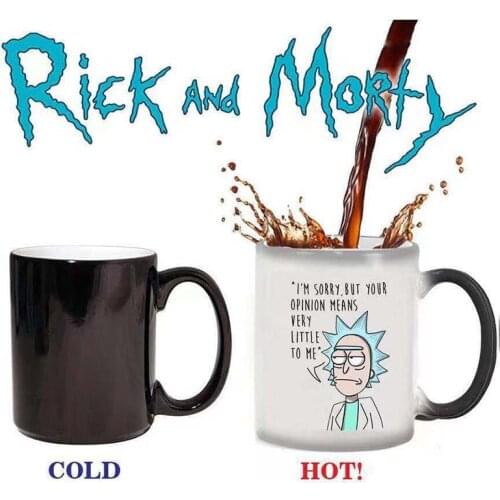 Creative Magic Mug Hot Sensitive Ceramic Changing Color Mugs Coffee Water Cartoon Morning Milk Cup Household Office Supplies