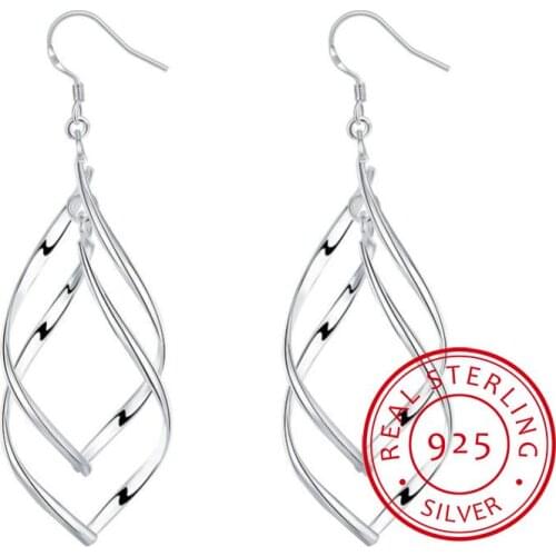 Hot sell fashion flower 925 sterling silver ladies stud earrings jewelry wholesale anti-allergic gift female Christmas cheap