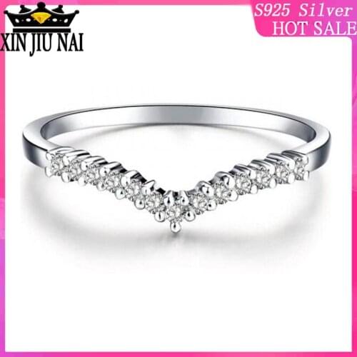 925 Wishing Bone V-shaped Diamond Womens Small Ring New Style With Stacked Index Finger And Ring Holiday Anniversary Gift