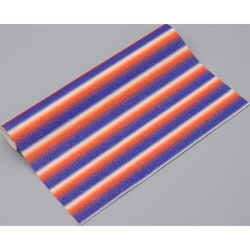 A4 21x29cm Red White Blue Color Printed Stripe Fabric Artificial Vinyl Leather Fabric DIY Hairbows Sewing Crafts